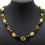 Multi-Color Amber Bean Beads Necklace - Amber Alex Jewelry
