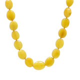 Milky Amber Bean Beads Necklace